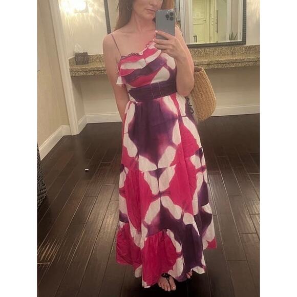 Busayo Tie Dye One Shoulder Dress Size 14 MSRP $655 - Picture 6 of 13